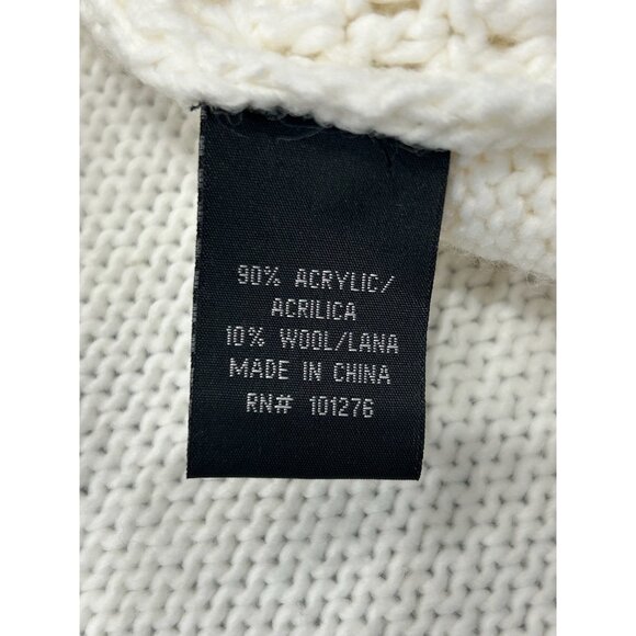 Rampage Womens Sleeveless White Fringe Knit Sweater Vest SZ Large - Picture 6 of 9